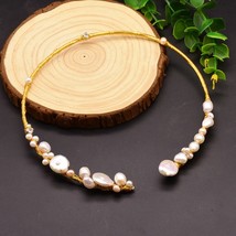 GLSEEVO Natural Fresh Water Baroque Pearl Classic Choker Necklace For Women Wedd - £37.84 GBP