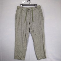 Banana Republic Men&#39;s Mason Athletic Tapered Leg Pants Green Linen Cotto... - $25.00