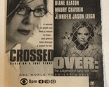 Crossing Over Vintage Tv Print Ad Diane Keaton Jennifer Jason Leigh TV1 - $5.93