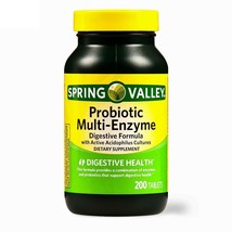 Spring Valley Probiotic Multi-Enzyme Digestive Formula Tablets - 200 Count - £17.67 GBP