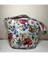 Vera Bradley Sea Air Floral Cotton Crossbody Bucket Purse NWOT Adjustabl... - $54.88 CAD