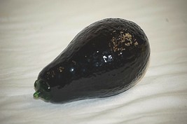 Classic Style Hand Blown Art Glass Dark Purple Eggplant Fruit Sculpture Figurine - £15.82 GBP