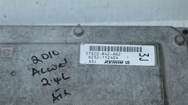 2010 Honda Accord 2.4L AT ECU ECM Control Module W/ Immo & Key 37820-R42-A62 image 2