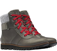 Sorel Harlow Conquest Lace Up Boots in Quarry, Sz 7, New! - $98.99