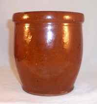 Antique Redware Glazed Storage Jar Shaped Rim Willoughby Smith Womelsdor... - $187.00