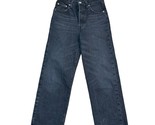 Levis Women&#39;s size 25  Ribcage Straight Jeans Black Stretch Button fly R... - $24.70