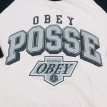 Obey Posse Black &amp; Silver LA Kings Chevron Emblem Athletic T-Shirt Sz XL  - £16.64 GBP