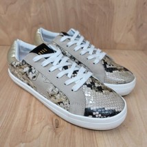 Steve Madden Womens Sneakers Sz 7.5 M Starling Stars Snake Print Suede Leather - £22.87 GBP