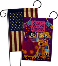 Happy Di de Muertos Burlap - Impressions Decorative USA Vintage Applique... - £27.95 GBP