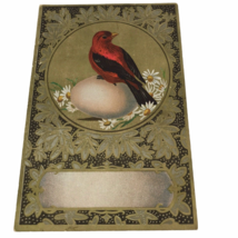 Antique Boos Holbrook ANCHOR COFFEE Advertising Victorian Trade Card Red Bird - £11.87 GBP