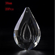 20pcs 38mm Lute Clear Crystal Prism Pendants Chandelier Lamp Parts Curtain Hang - £10.51 GBP