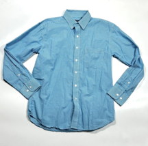 Blue Generation Long Sleeve Button Down Shirt Mens Small Blue Plaid Chec... - £13.23 GBP