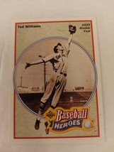 1991 Upper Deck Baseball Heroes #28 Ted Williams 1939 Rookie Year NM Raw Card - $3.99