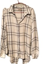 Women’s Calvin Klein Top Plaid Tunic Top M Med Medium - $12.49