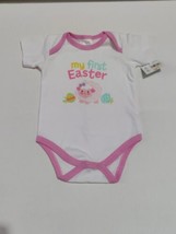 Baby&#39;s First Easter Bodysuit For Girls 3/6 Months 1st Easter Lamb - $1.49