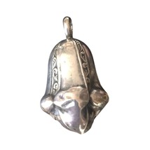 Women&#39;s Rattle Pendant Antique German Secession Jewelry Solid Silver Flower1900s - £117.94 GBP