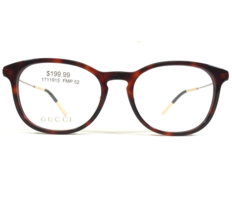 Gucci Eyeglasses Frames GG1049O 002 Havana Tortoise Silver Round 52-19-140 - £130.62 GBP