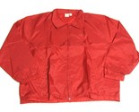 NEW Haband Red Windbreaker Jacket size XL Men&#39;s Zip Up - $14.80