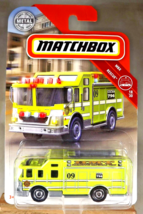 2018 Matchbox 73/125 MBX Rescue 18/30 HAZARD SQUAD Lime w/Chrome Ringed Disc Sp - £10.22 GBP