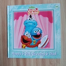 Sesame Street Elmo&#39;s Learning Adventure Book 39 HC Happy Sad Grouchy Glad VTG - £5.44 GBP