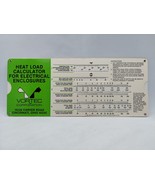 Heat Load Calculator for Electrical Enclosures Slide Rule Sizing Guide V... - $17.81