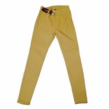 Ling Collection Jegging Jeans Womens Size Large High Rise Tan Mustard - £13.19 GBP