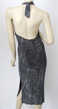 Luly K Dress Size Small Black Halter Slit Side Halter Plunge Back NEW - £31.02 GBP