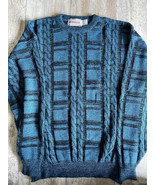 Vintage Men’s Large McGregor 100% Acrylic Blue &amp; Black Pullover Sweater - £12.93 GBP