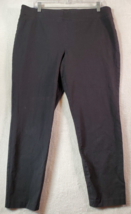 Talbots Pants Women Size 16 Black Cotton Pockets Casual Elastic Waist Skinny Leg - £14.81 GBP