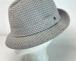 Pendleton Wool Fedora Hat VTG Houndstooth Blue Gray Virgin Wool Classic ... - $39.59