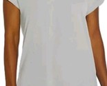 Banana Republic Women&#39;s XXL Roll Sleeve V-neck T-shirt, Cream - $15.00