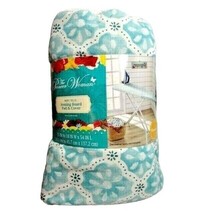 Pioneer Woman Ironing Pad Cover Washy Trellis Country Retro Blue Medalli... - $23.34