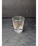 JACK DANIELS 1960&#39;s GOLD &amp; GREEN SHOT GLASS Vintage Old Time Sour Mash - $13.57 CAD