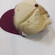 New Era 9FIFTY University Of Kansas Men's Tan/Red Snapback Baseball Cap Hat image 6