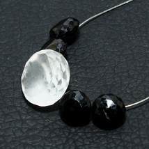 Billes de quartz fumé à facettes en cristal quartz oignon bijoux en pierres... - £5.49 GBP