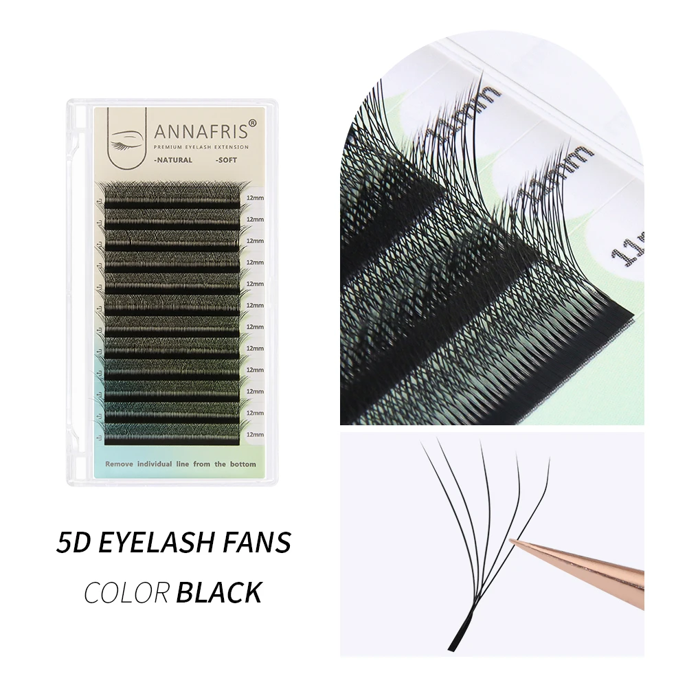 Oom eyelash extension 4d volume premade w automatic flowering natural soft easy fanning thumb200