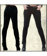 Lip Service Addiction DRing Zipper Women Stretch Skinny Jean Black Punk ... - $79.99
