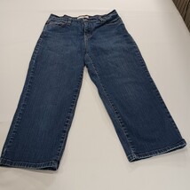 Levi's 512 Perfectly Slimming Women's Blue Denim Cropped Jeans Size 8 (28×21) image 14