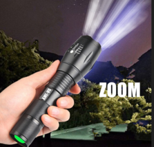 Portable Mini Flashlight LED ZOOM Torch Hunting Zoomable Flashlight Torch Light - £17.30 GBP