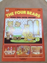 Vintage Original 1981 The Four Bears Paper Dolls &amp; Playbook Whitman Uncut NEW - £9.34 GBP