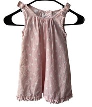 Jillians Closet Dress Toddler 3T Girl Pink Polka Dot Lined   - £6.37 GBP