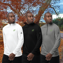 Recycled Quarter Zip Pullover Sweatshirt - Embroidered Leaf Design - Fall/Autumn - £82.59 GBP+