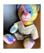 Build A Bear Tie Dyed RAINBOW Bear Bright Pink Yellow Blue Orange Red BA... - £15.32 GBP