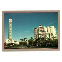 Sahara Hotel Casino Marquee Boy Lesque Show Vintage Postcard Vacation Strip - £7.58 GBP