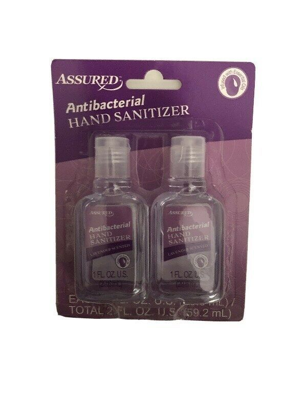 Hand Sanitizer 1 Pk Of 2 Ea 1 Oz Bottles-Lavender Scent-Kills 99%Germs-SHIP24HRS - £3.89 GBP