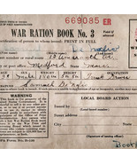 1945 WW2 War Ration Book 3 DeNafio Medford Massachusetts Military DWQQ13 - $40.99 CAD