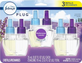Febreze Odor-Fighting Fade Defy PLUG Air Freshener Refill, Mediterranean Lavende - £29.56 GBP