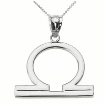 925 Sterling Silver Libra October Zodiac Sign Pendant Necklace - £25.62 GBP+