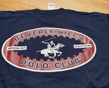 NWOT Beverly Hills Polo Club Logo Blue t-shirt Sz 2XL Medalist Horse Gra... - £11.87 GBP