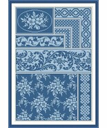 Antique Sampler 3 Repeating Celtic Borders Floral Textile Cross Stitch P... - $130.59 MXN